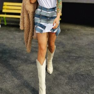 Alexa High Waist Asymmetric Skirt