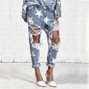Lavinia Star Ripped Boyfriend Jeans
