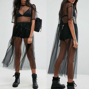 Meh Mesh Lace Long Tops