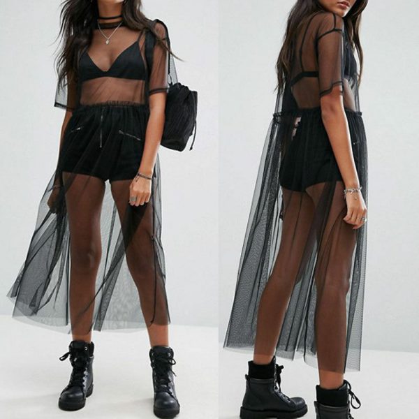 Meh Mesh Lace Long Tops