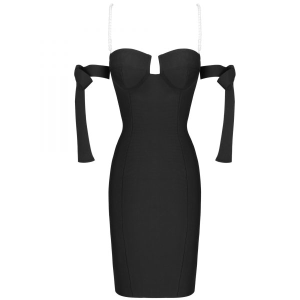 Veronica Pearl Bandage Dress - Image 4