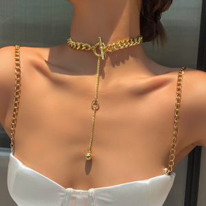 Gold is the New Black Necklace